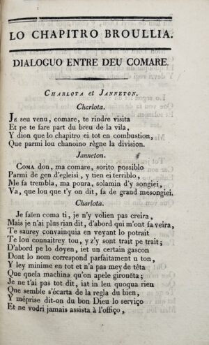[MÉNILGRAND (André et Gaspard)]. [Poésies et proses en patois de Grenoble]. Lo Chapitro broullia.