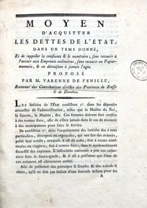 [Assemblée Nationale Constituante. Création de l'assignat-monnaie].