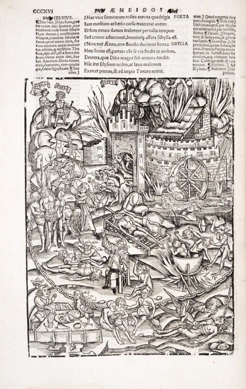 VIRGILE. Opera Virgiliana cum decem commentis, docte et familiariter exposita : docte quidem Bucolica & Georgica a Seruio, Donato, Mancinello & Probo nuper addito : cum adnotationibus Beroaldinis. Aeneis vero ab iisdem preter Mancinellum & Probum, & ab Augustino Datho in eius principio : Opusculorum praeterea quaedam ab Domitio Calderino. Familiariter vero omnia tam opera quam opuscula ab Iodoco Badio Ascensio. Addidimus praeterea opusculum aliud, in priapi lusum, quod in antea impressis minime reperitur.