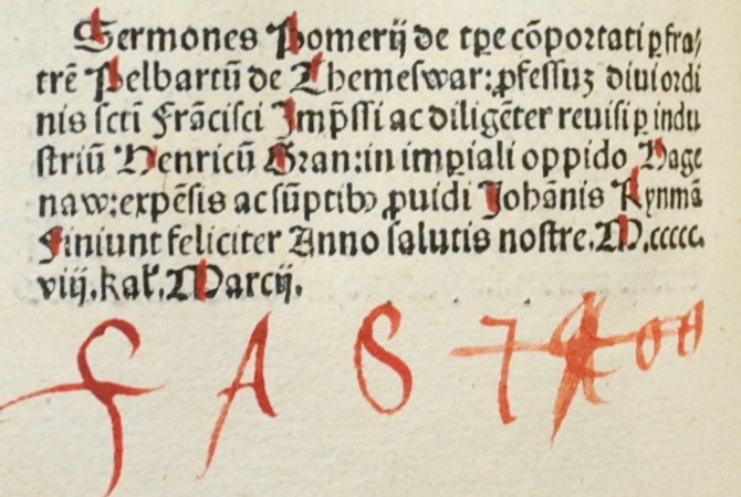 PELBARTUS DE THEMESWAR. Sermones pomerii fratris Pelbarti de Themeswar diui ordinis sancti Frãcisci de tempore Incipiut feliciter. – Image 6