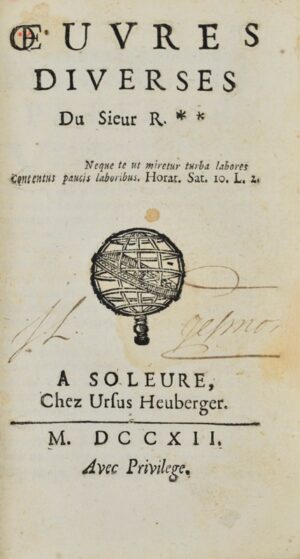 ROUSSEAU (Jean-Baptiste). Oeuvres Diverses du Sieur Rousseau.