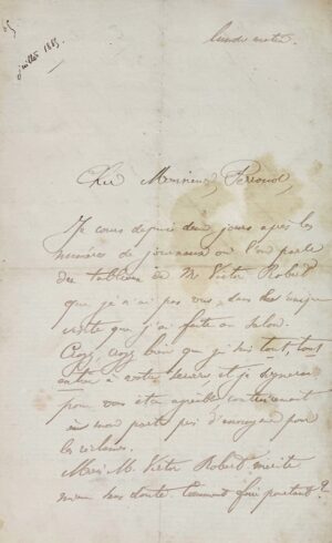 VALLES (Jules). Lettre autographe signée. Juillet 1865. - Bonnefoi Livres Anciens