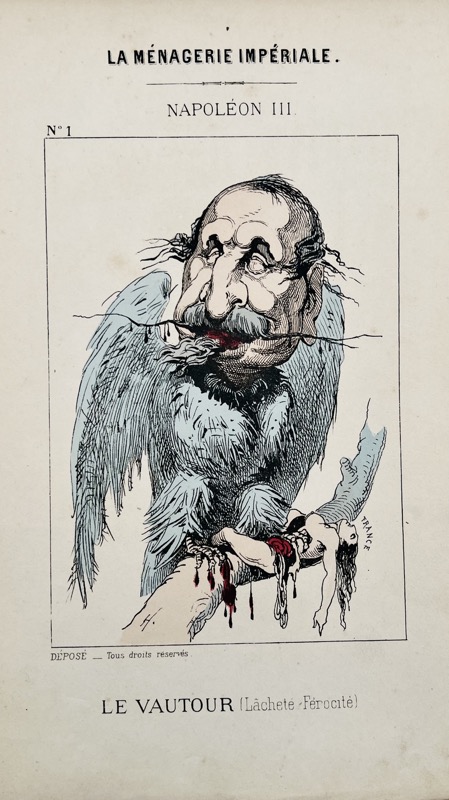 HADOL (Paul). La Ménagerie impériale composée des ruminants, amphibies, carnivores, et autres budgétivores qui ont dévoré la France pendant 20 ans. Le Grand Vautour de Sedan. – Image 2
