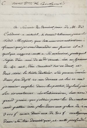 CONDORCET (Sophie de Grouchy, marquise de). Correspondance adressée à Jean Antoine Debry.