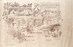 [Madagascar]. Madagascar et Dépendances. Souvenir de la Fête des Enfants. Délivré à la Nommée… du village de… Mère de… Enfants. Tananarive le 7 avril1904, l'Administrateur.