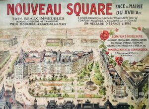 [Paris - Affiche]. Nouveau Square face la Mairie du XVIIIe arr.