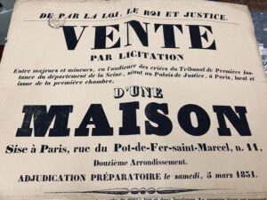 [Vente immobilière. Paris. 1831]. De par la Loi - Bonnefoi Livres Anciens
