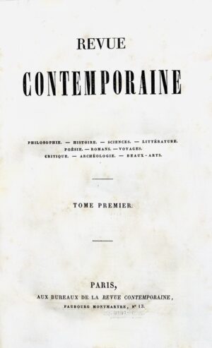 Revue contemporaine.