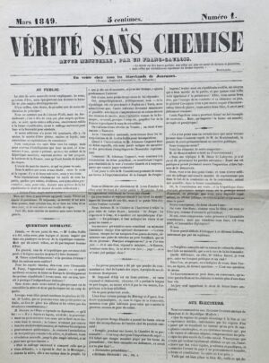 [Révolution de1848]. Journaux éphémères de la IIe République. « La révolution... - Bonnefoi Livres Anciens