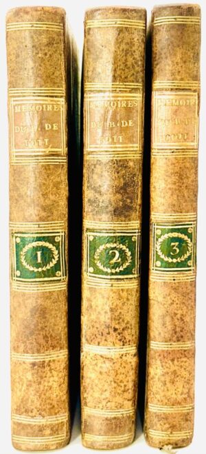 TOTT (François, baron de). Mémoires sur les Turcs et les Tartares. - Bonnefoi Livres Anciens