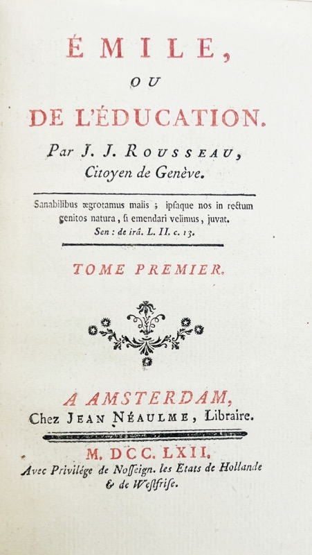 ROUSSEAU (Jean-Jacques). Émile, ou de l'éducation. – Image 3