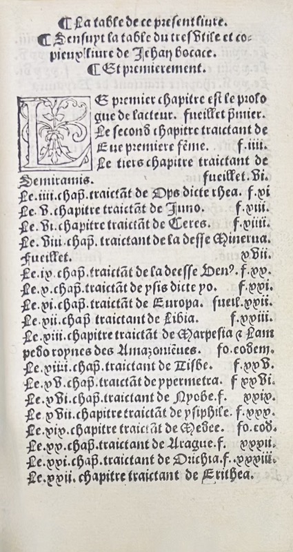 BOCCACE (Giovanni Boccaccio dit). Le Plaisant Livre de noble homme Jehan Bocace poete florentin, auquel il traicte des faictz et gestes des illustres et cleres dames traduict de latin en françois. – Image 2