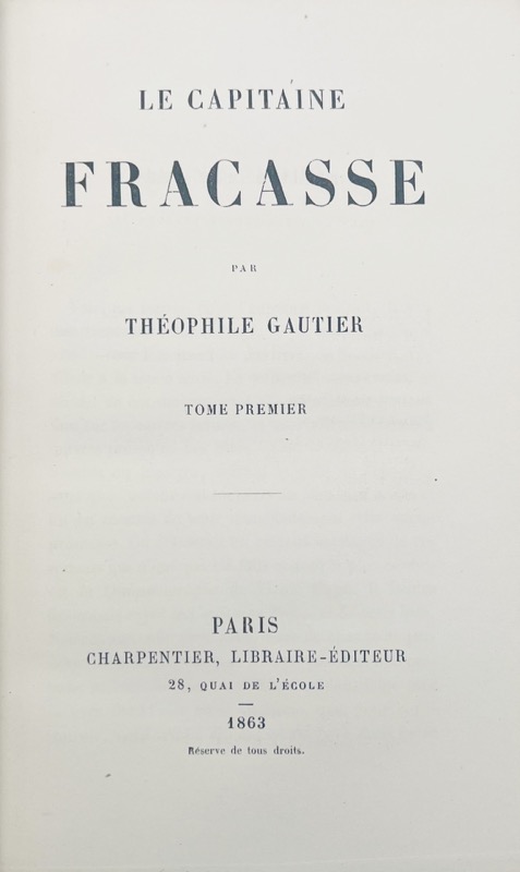 GAUTIER (Théophile). Le Capitaine Fracasse. – Image 2