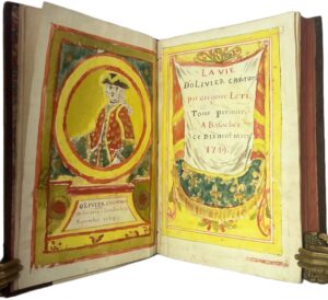 [Bourgogne. Manuscrit]. La Vie d'Olivier Cromwel par Gregoire Leti. Tome Premier. [Tome second.] A Basoches ce dix neuf mars [vingt quatre may] 1749.