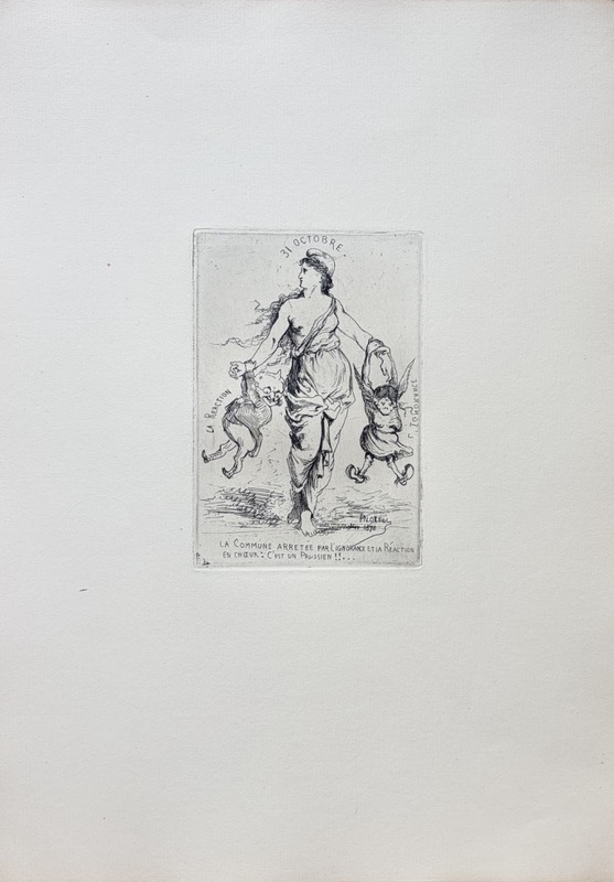 PILOTELL. Avant Pendant et Après la Commune. Croquis & Caricatures à l'eau-forte par Pilotell, ex directeur des Beaux Arts, ex Commissaire Spécial de la Commune, Condamné à mort par le 3èm. Conseil des Assassins Versaillais (9 janvier 1874). – Image 3