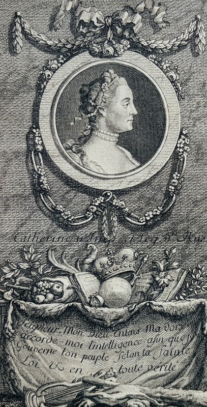 CATHERINE II DE RUSSIE (Alexiowna). Instruction donnée par Catherine II, Impératrice et Législatrice de toutes les Russies, à la Commission établie par cette Souveraine, pour travailler à la rédaction d'un nouveau Code de Loix, telle qu'elle a été imprimée en Russe & en Allemand, dans l'Imprimerie Impériale de Moscou. Traduite en François. Nouvelle édition augmentée. – Image 2