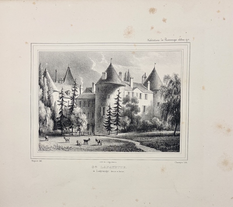 RÉGNIER (Auguste-Jacques), CHAMPIN (Jean-Jacques), ENGELMANN (Godefroy). Habitations des personnages les plus célèbres de France depuis 1790 jusqu'à nos jours dessinées d'après nature par Aug.te Regnier et lithographiées par Champin. – Image 3
