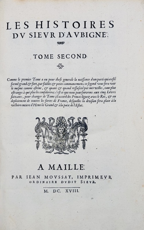 AUBIGNÉ (Théodore Agrippa d'). L'Histoire Universelle du Sieur d'Aubigné. – Image 2