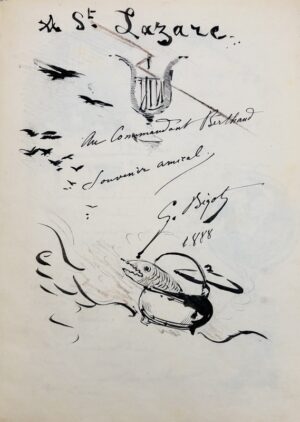 BIGOT (Georges Ferdinand). À Saint Lazare complainte. [Dessins originaux].