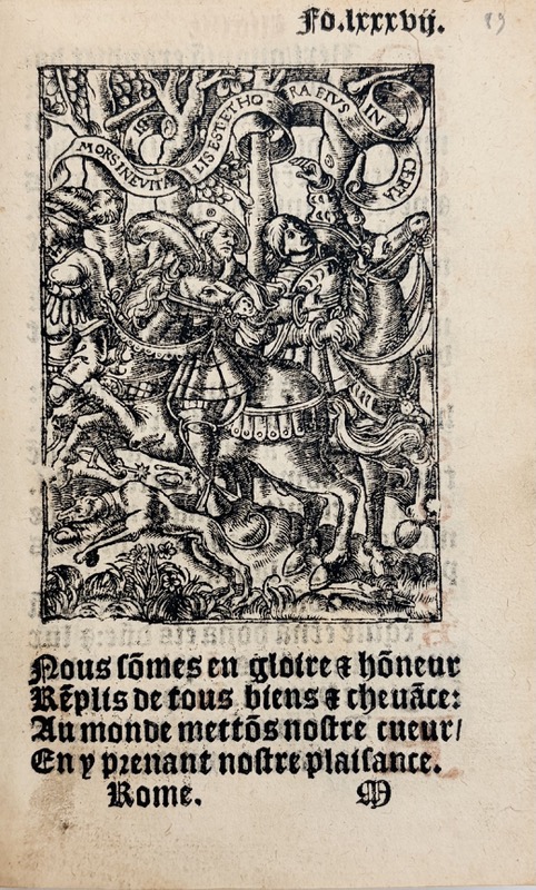 Heures de nostre Dame a l'usage de Romme Nouvellement imprimées à Paris, avec plusieurs belles Oraisons et Histoires / tant au Kalendrier, aux heures nostre Dame / aux heures de la Croix, aux Heures du Sainct Esprit / aux sept Psalmes que aux Vigiles. – Image 4